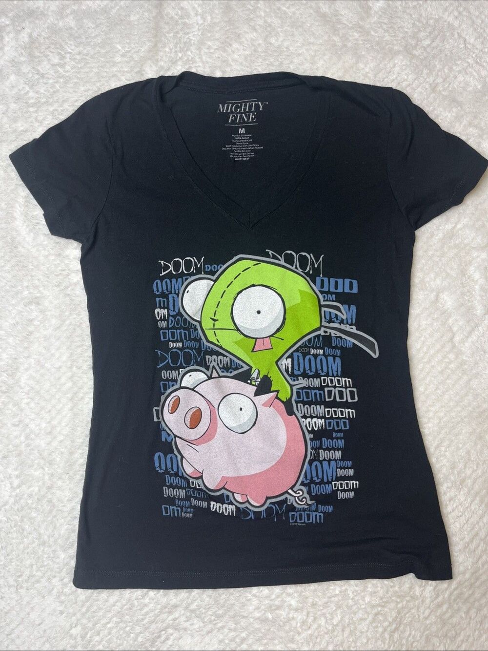 VTG Invader Zim Gir and Pig Mighty Fine Shirt Size Medium